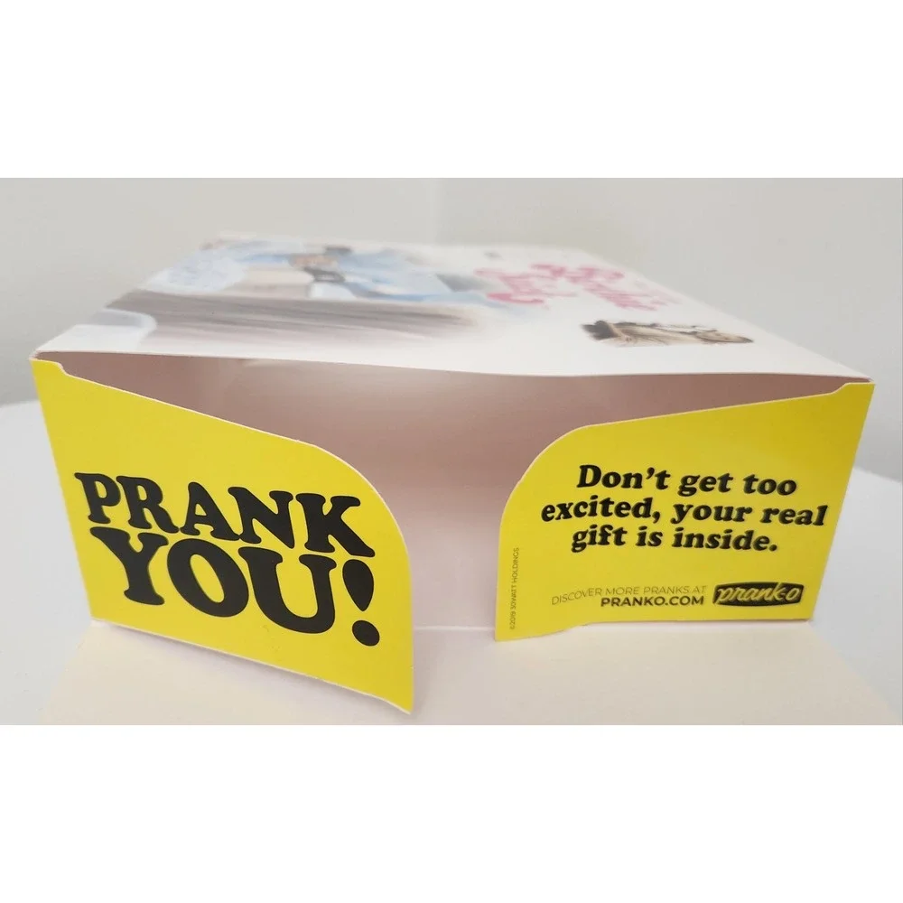 Prank-O Birthie Stick Gag Gift Box, Funny Fake Empty Gift Box 11.25